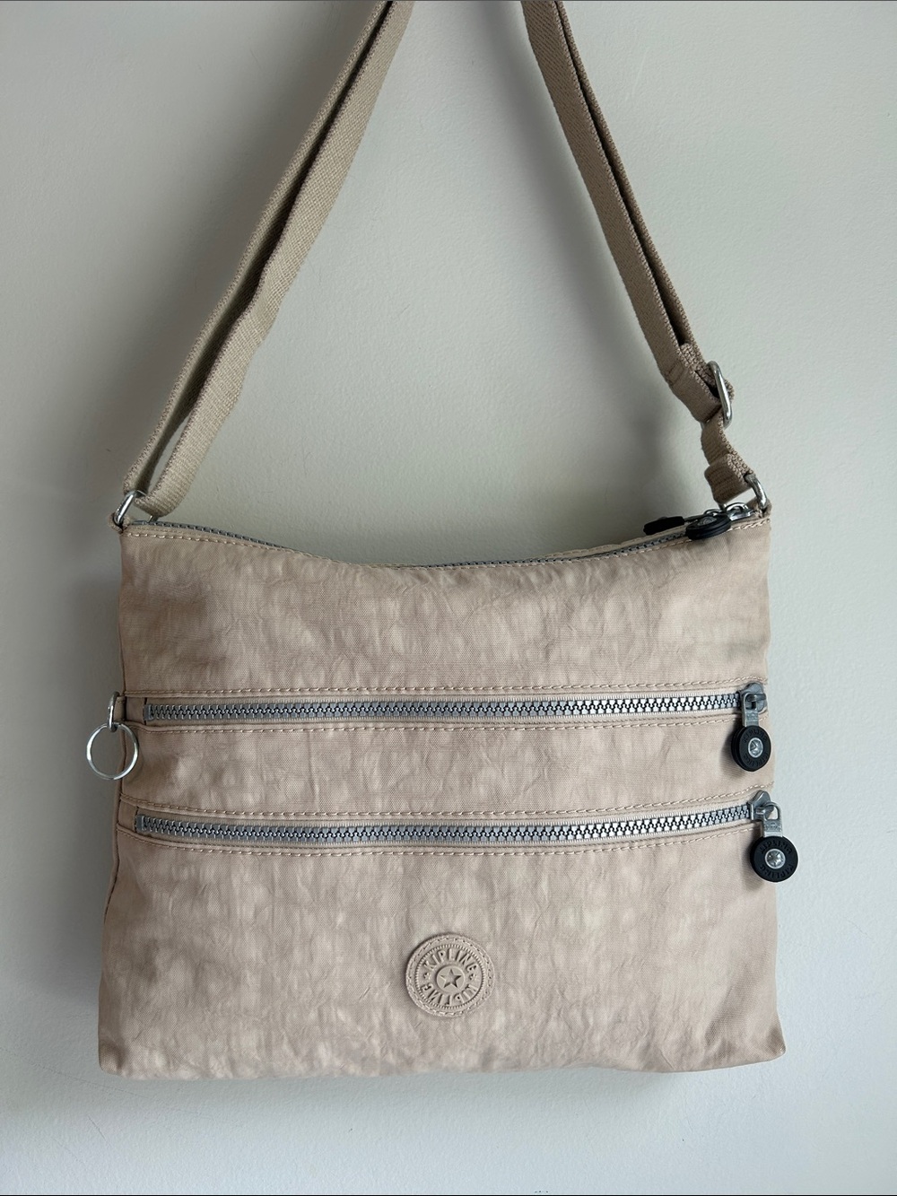 Kipling Alvar Crossbody Bag in Beige